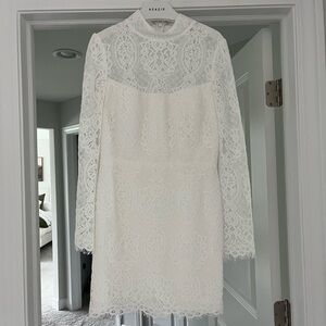 Azazie long sleeve lace mini dress